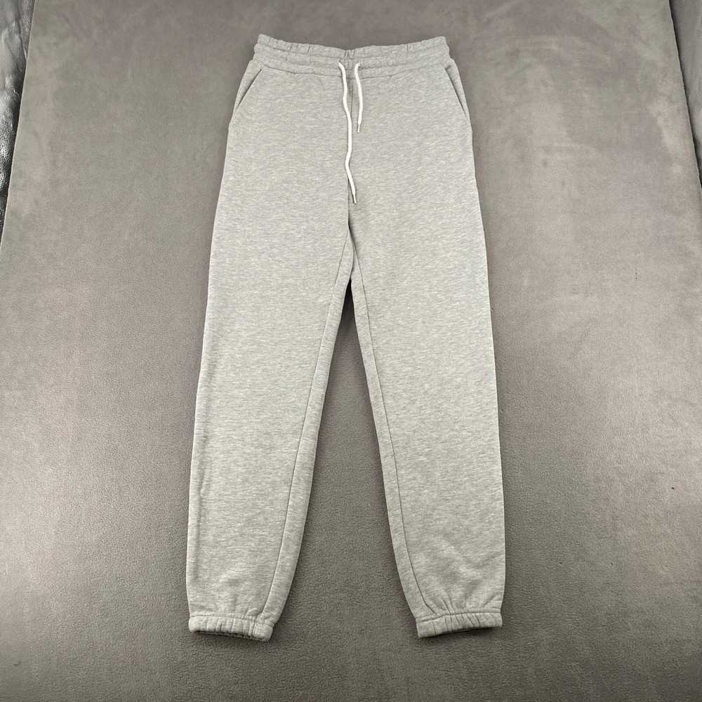 Forever 21 Mens Small Heather Gray Fleece Lined Jogger Sweatpants Drawstring